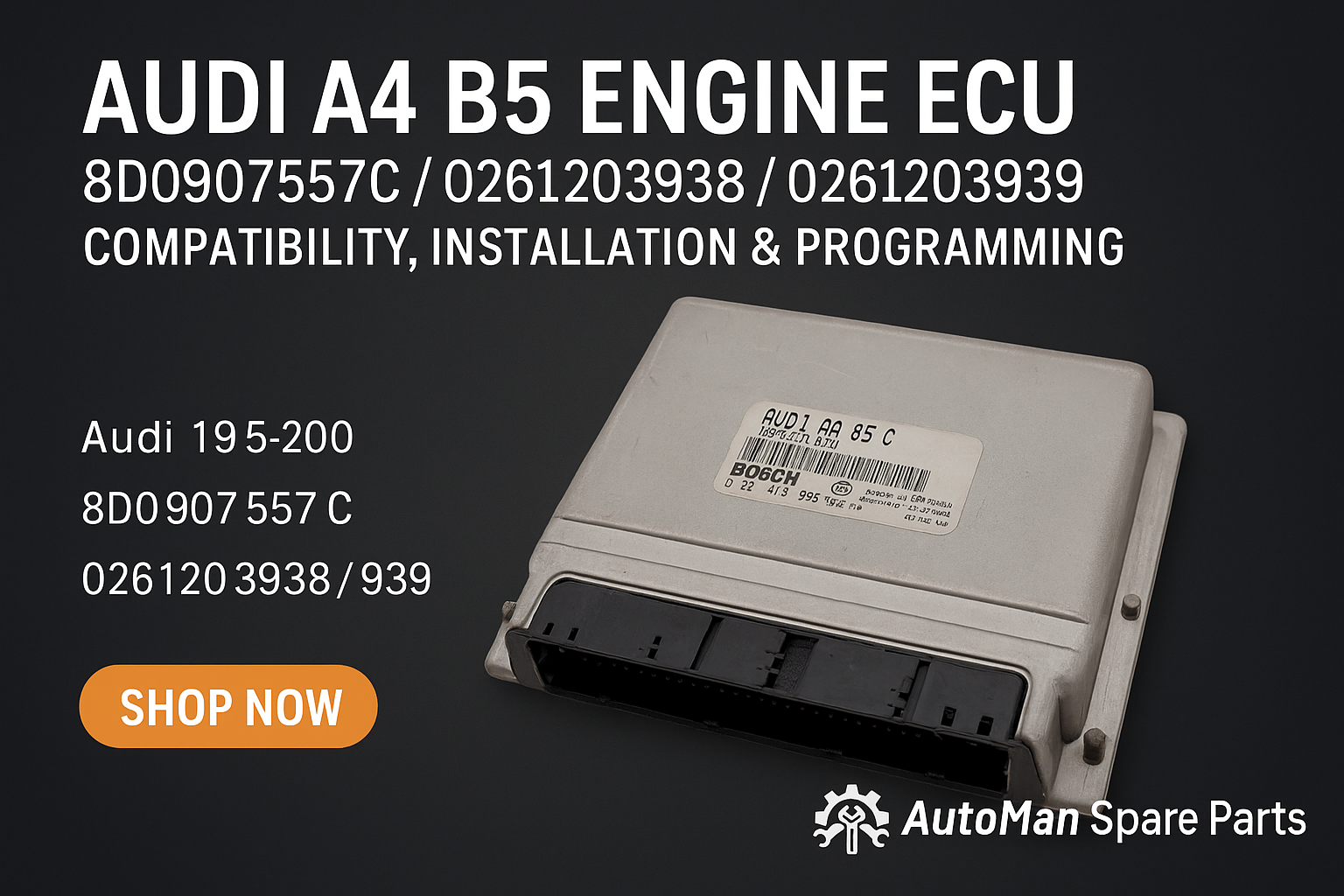 Audi ページ Audi A4 B5 ECU 8D0907557C / 0261203938 / 0261203939 – Full