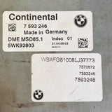 7593246 BMW 5iX DME MSD85.1 Engine Control Unit 5WK93803. automan spare parts, 7570672, 7593246