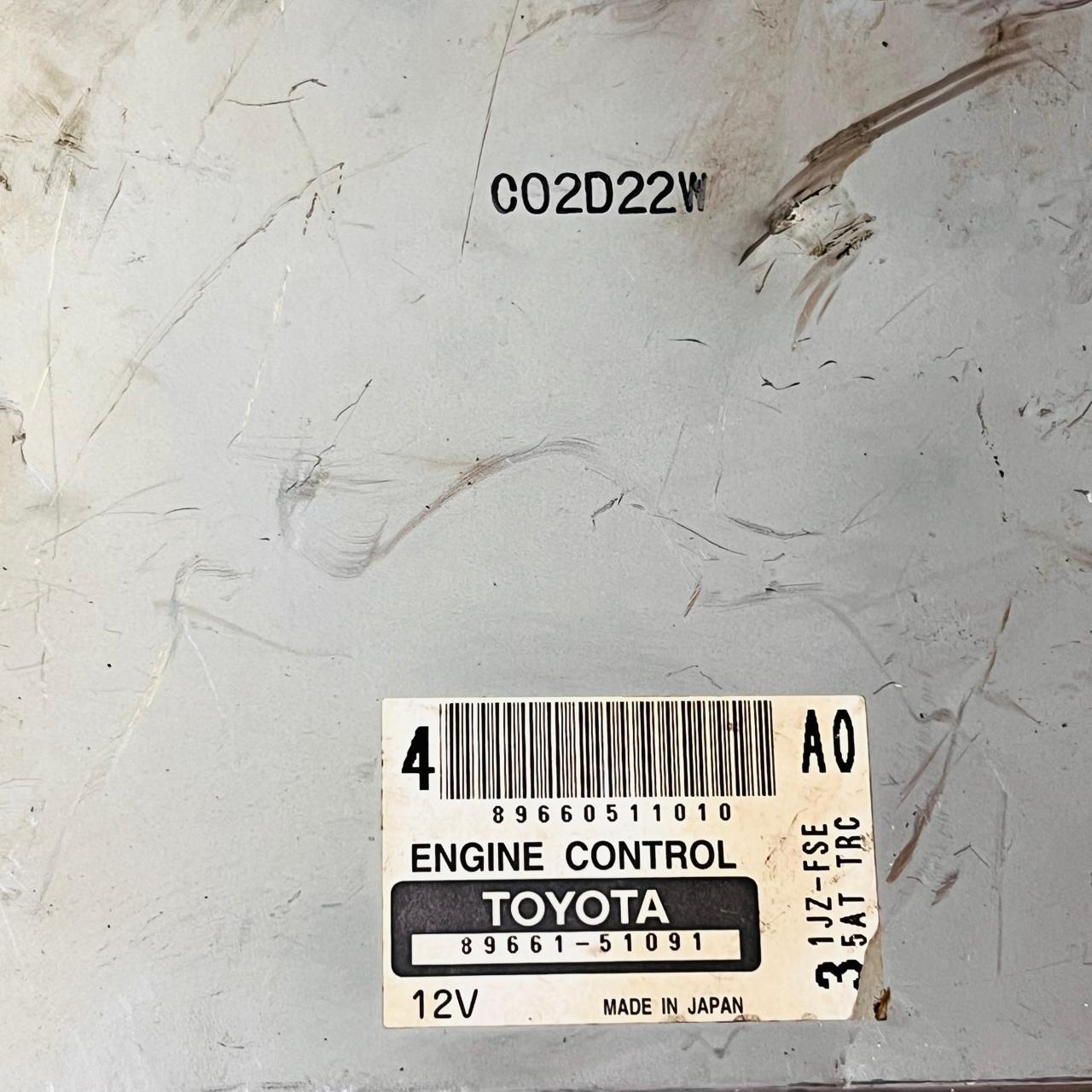 89661-51091 / 8966151091 Toyota Brevis Engine Control Unit Genuine Used ECU 1JZ-FSE AUTOMAN SPARE PARTS
