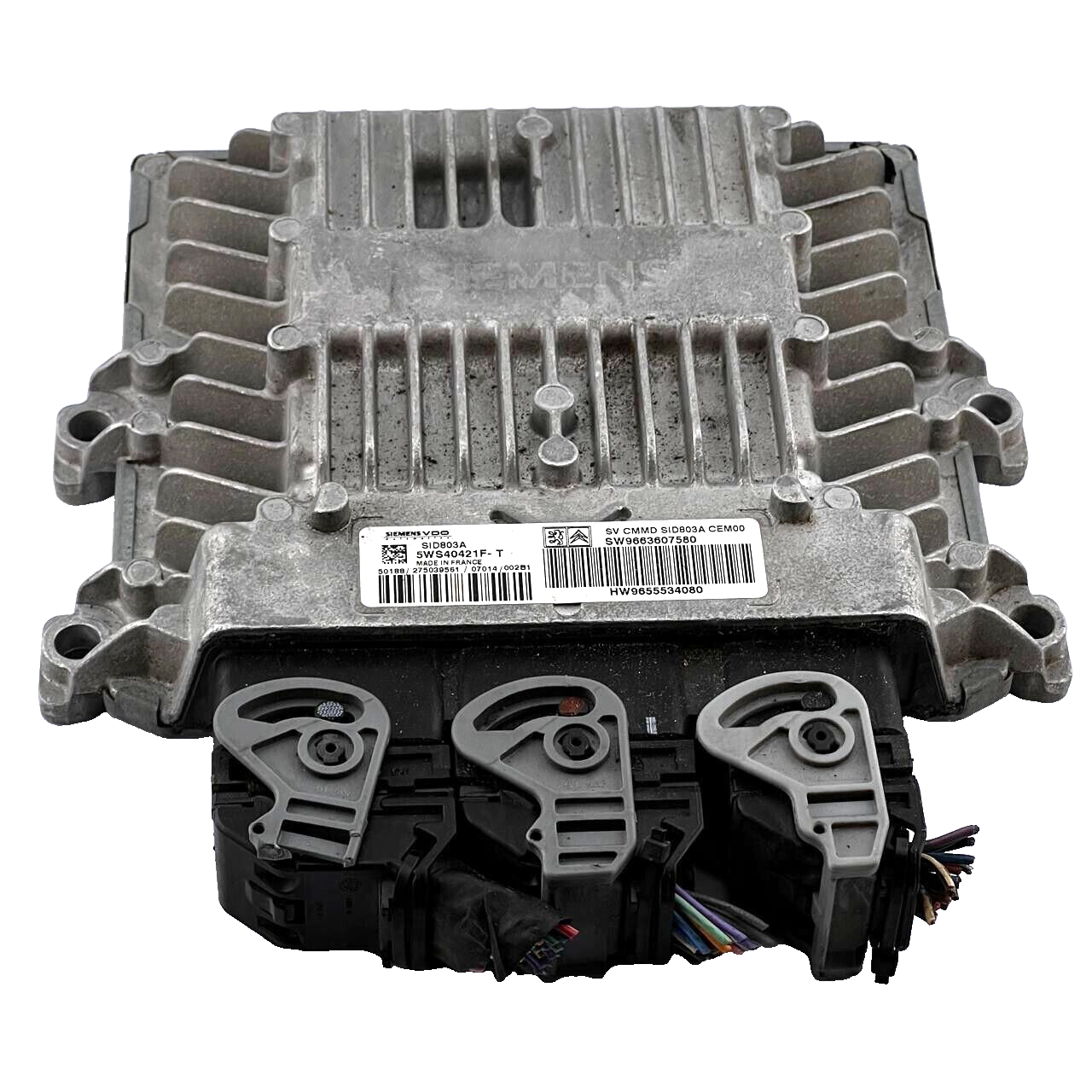 5WS40421F-T / SW9663607580 / HW9655534080 / SID803A / 5WS40421FT Peugeot 307 2.0 HDI ECU Engine Control Unit, automan spare parts