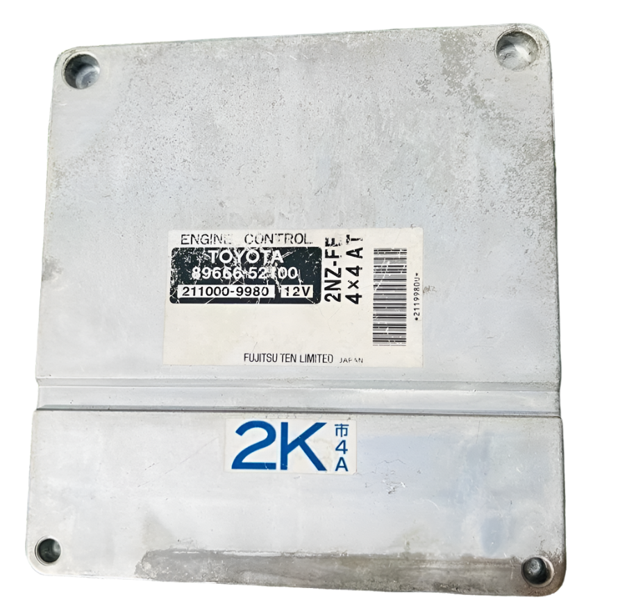 89666-52100 Toyota ECU 2NZ-FE Automatic Transmission OEM JDM 211000-9980 ECM 8966152100 Engine Control Unit, automanspareparts