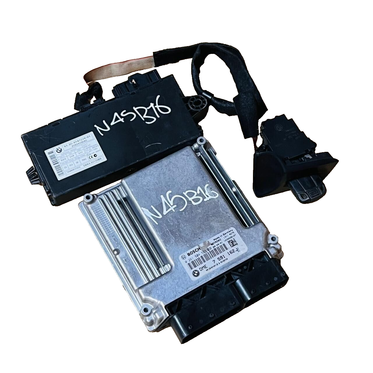 FULL KIT BMW DME 7591162 0261S04523 ME1745 N45 B16 ECU FULL KIT WITH ONE KEY