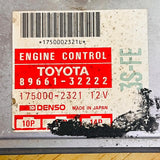89661-32222 / 175000-2321 / 8966132222 / 1750002321 Toyota Camry SV21 2.0L 3S-FE Engine ECU | 1987–1992 Genuine OEM Engine Control Unit, automan spare parts