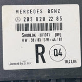 Mercedes-Benz C-CLASS Door Lock Control Module REAR RIGHT 2038202285 X18K