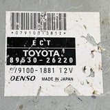 89530-26220 / 079100-1881 / 8953026220 / 0791001881 Genuine Toyota Hiace KDH200 Transmission Control Unit TCU for 2KD-FTV diesel engines. OEM, automan spare parts