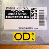 89661-5C060 / 212000-0350 Toyota Vitz ECU Engine Control Unit, automan spare parts