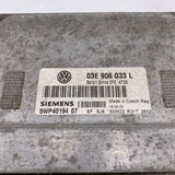 VW POLO engine control unit ECU 03E906033L 2003 5WP40194 07