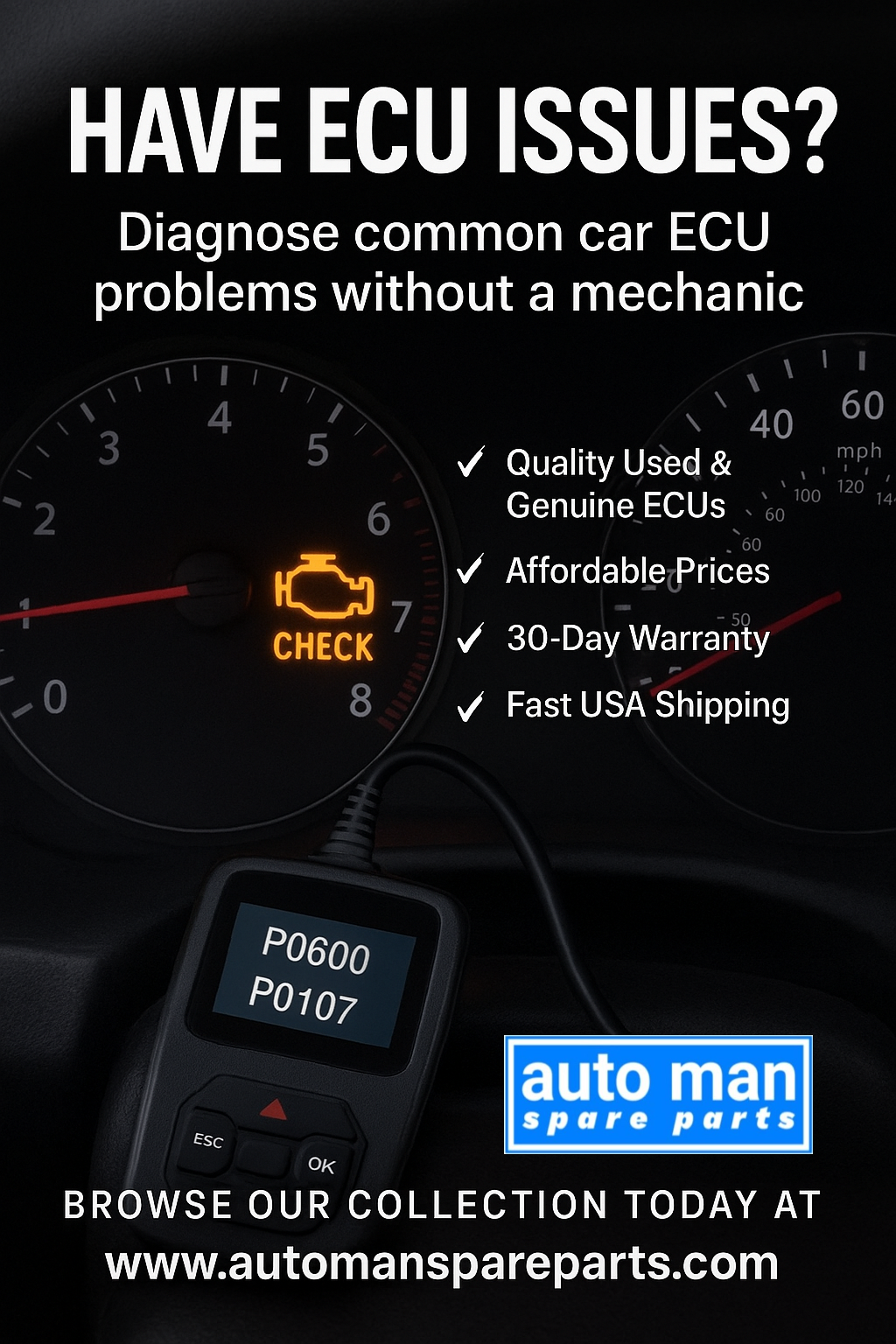 How to Diagnose Common Car ECU Problems Without a Mechanic – Step-by-Step Guide, automan spare parts