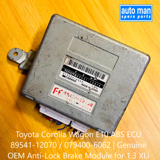 Toyota Corolla Wagon E10 ABS ECU 89541-12070 / 079400-6062 | Genuine OEM Anti-Lock Brake Module for 1.3 XLi 16V (1991), automan spare parts