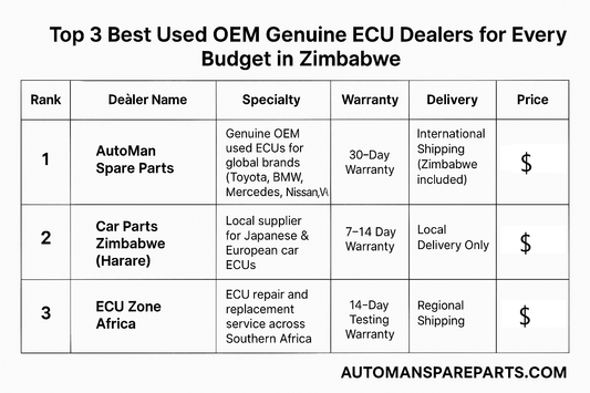 Top 3 Best Used OEM Genuine ECU Engine Control Unit Dealers for Every Budget in Zimbabwe, automan spare parts