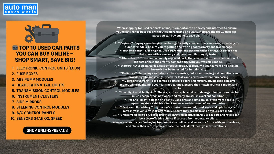 Top 10 Used Car Parts You Can Buy Online — Save Big &amp; Shop Smart