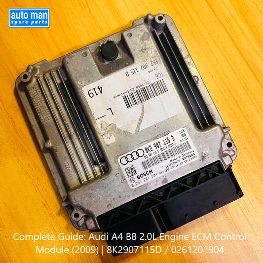 Complete Guide: Audi A4 B8 2.0L Engine ECM Control Module (2009) | 8K2907115D / 0261201904, automan spare parts
