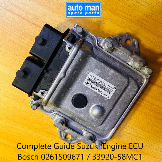 Complete Guide Suzuki Engine ECU Bosch 0261S09671 / 33920-58MC1, automan spare parts