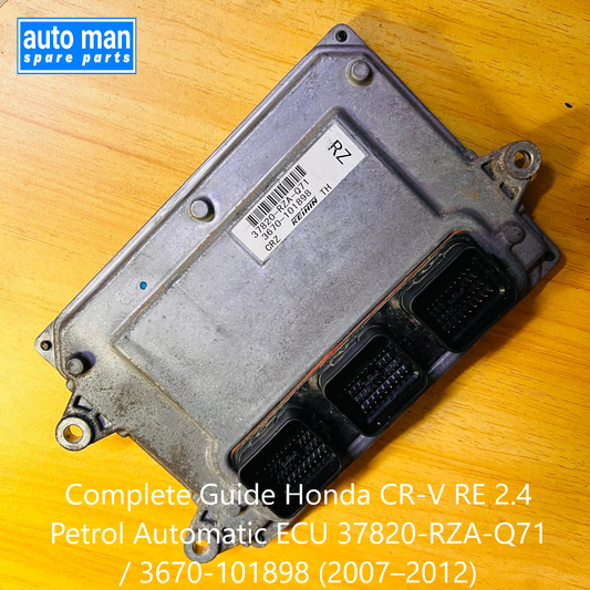Complete Guide Honda CR-V RE 2.4 Petrol Automatic ECU 37820-RZA-Q71 / 3670-101898 (2007–2012), automan spare parts