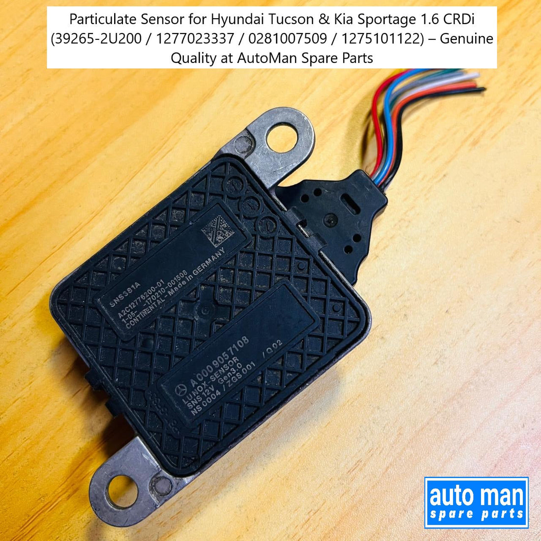Particulate Sensor for Hyundai Tucson & Kia Sportage 1.6 CRDi (39265-2U200 / 1277023337 / 0281007509 / 1275101122) – Genuine Quality at AutoMan Spare Parts, automan spare parts
