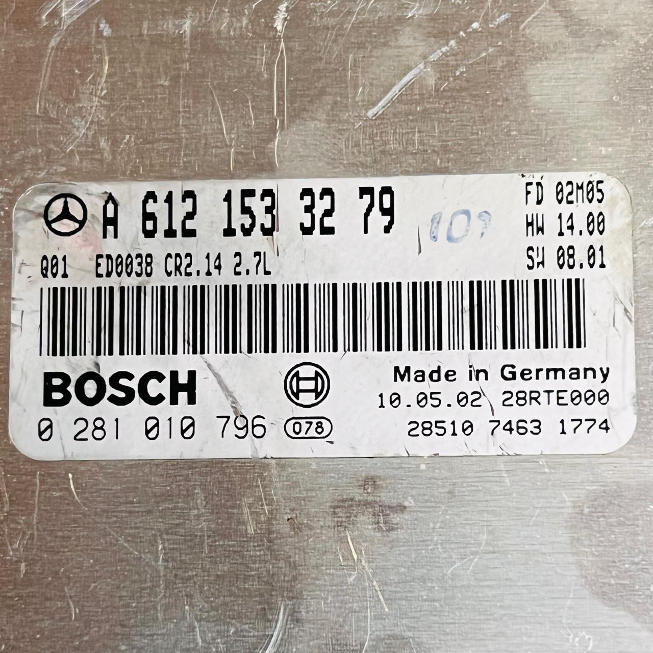 A6121533279 / 0281010796 / ED0038 Mercedes ML-Class W163 ECU CDI Engine Control Unit, automan spare parts