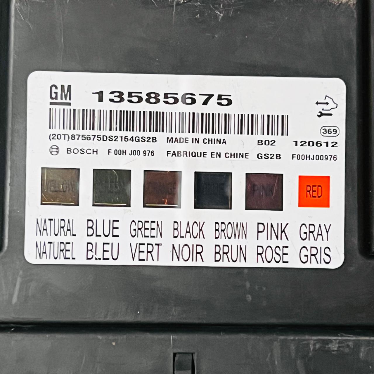 وحدة التحكم في هيكل شيفروليه كروز 2012-12 BCU BCM 13585675 OEM