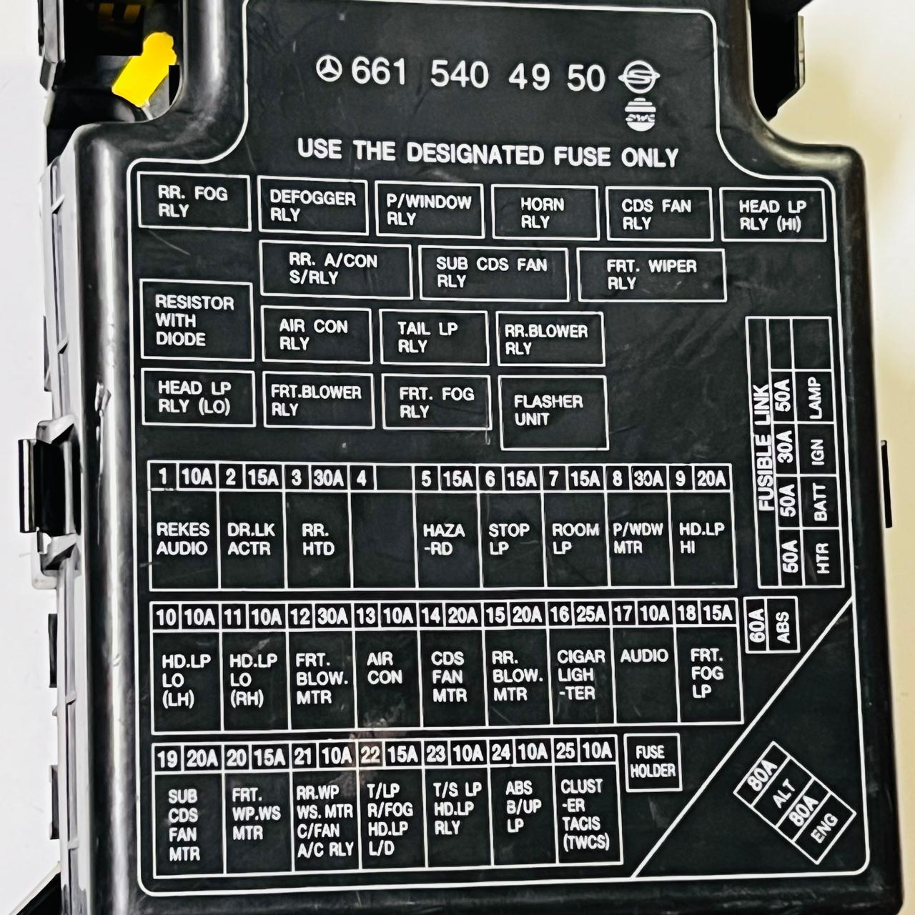 Mercedes benz Fuse box  A6615403250 6615404950 A6615403150