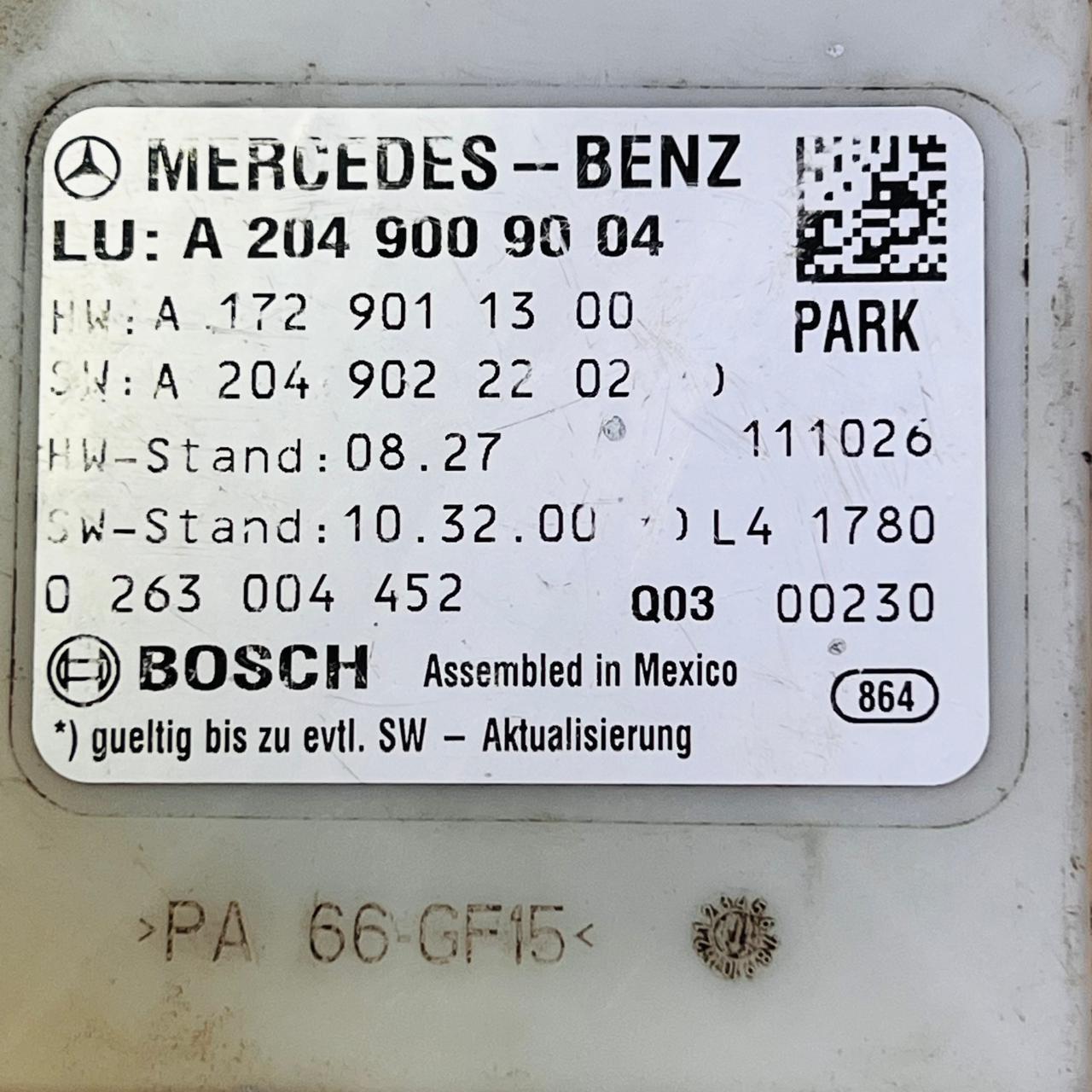 0263004452 Mercedes C Class W204 PDC Parking Distance Control ECU A2049009004 OEM, automan spare parts