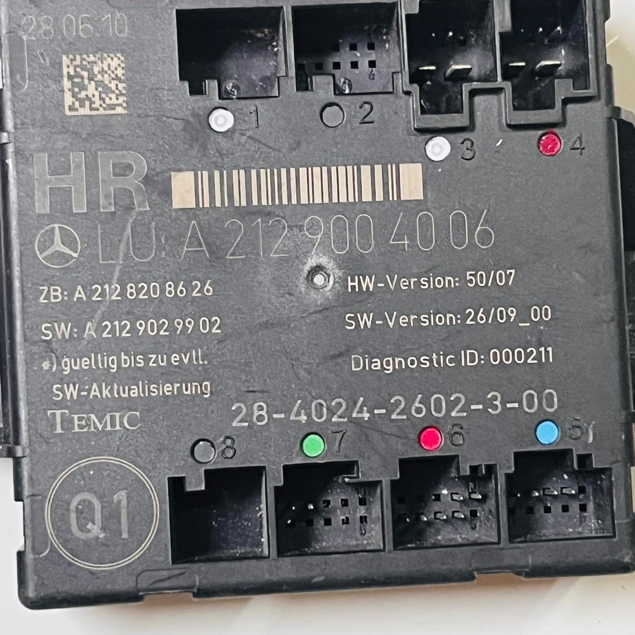 Mercedes C-Class w204 Rear Right Door Control OEM A2129004006