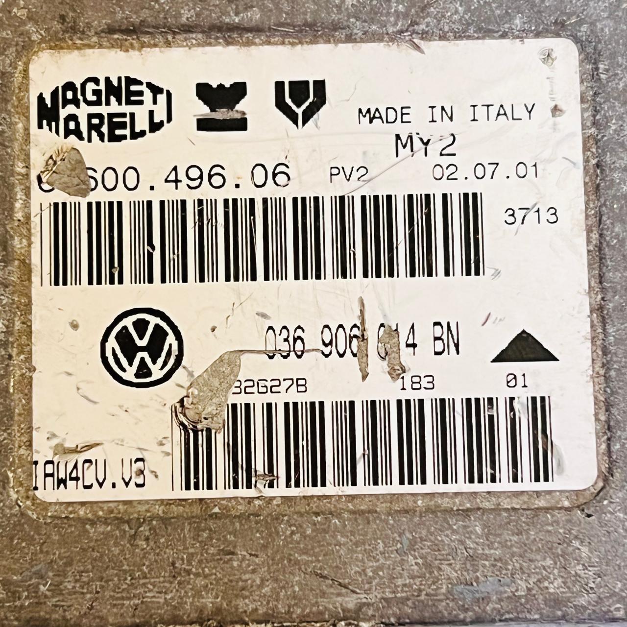 036906014BN / 61600.496.06 / IAW4CV.V3 / 6160049606 / IAW4CVV3 VW Golf Engine Control Unit ECU 1.4 16V Petrol 55kW 2001, automan spare parts