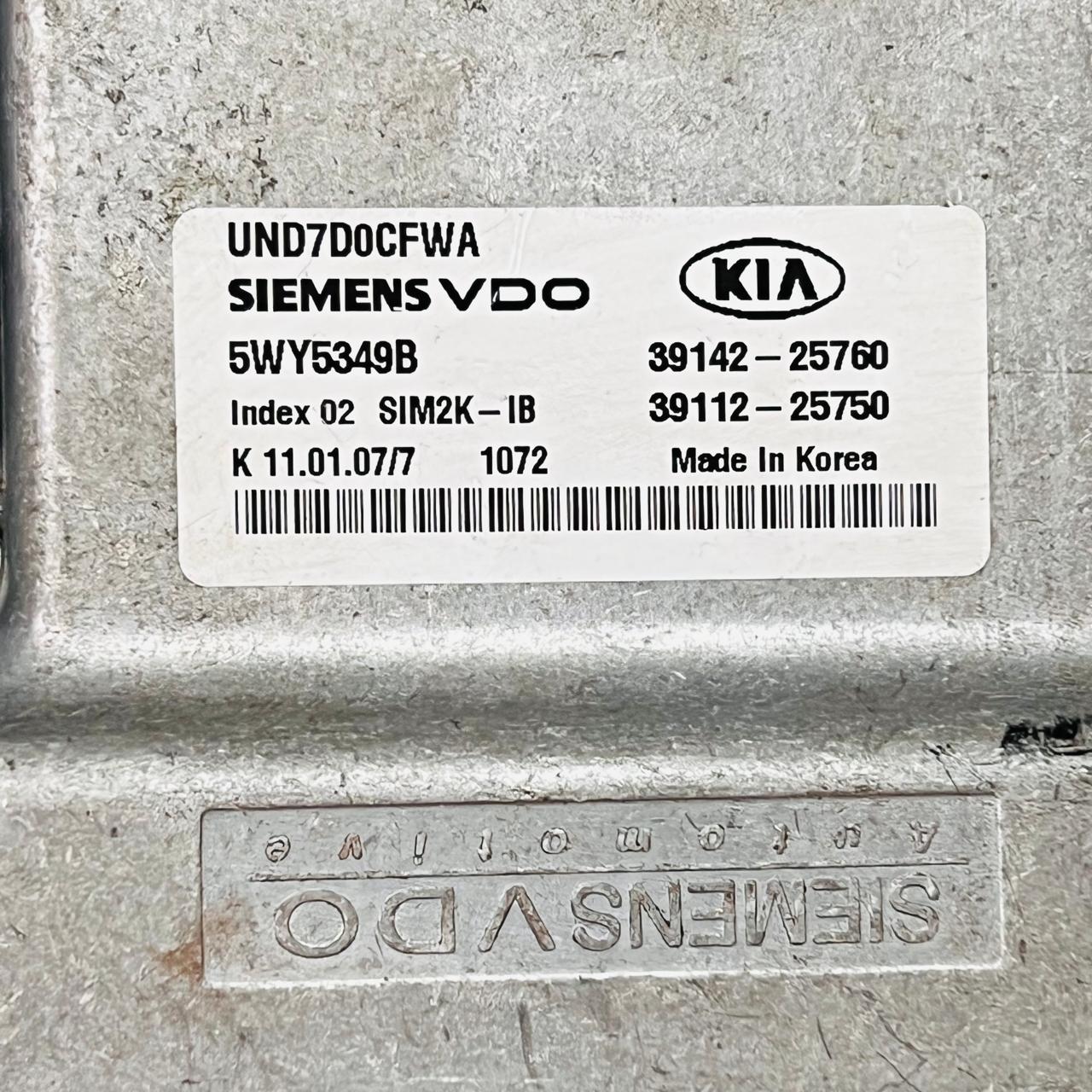 Hyundai Engine Control Unit Veracruz EN D6EA 39142-25760 3914225760 5WY5349B