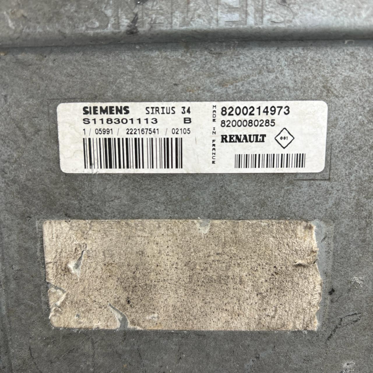 وحدة التحكم في المحرك رينو كانجو I 2004 ECU 8200214973