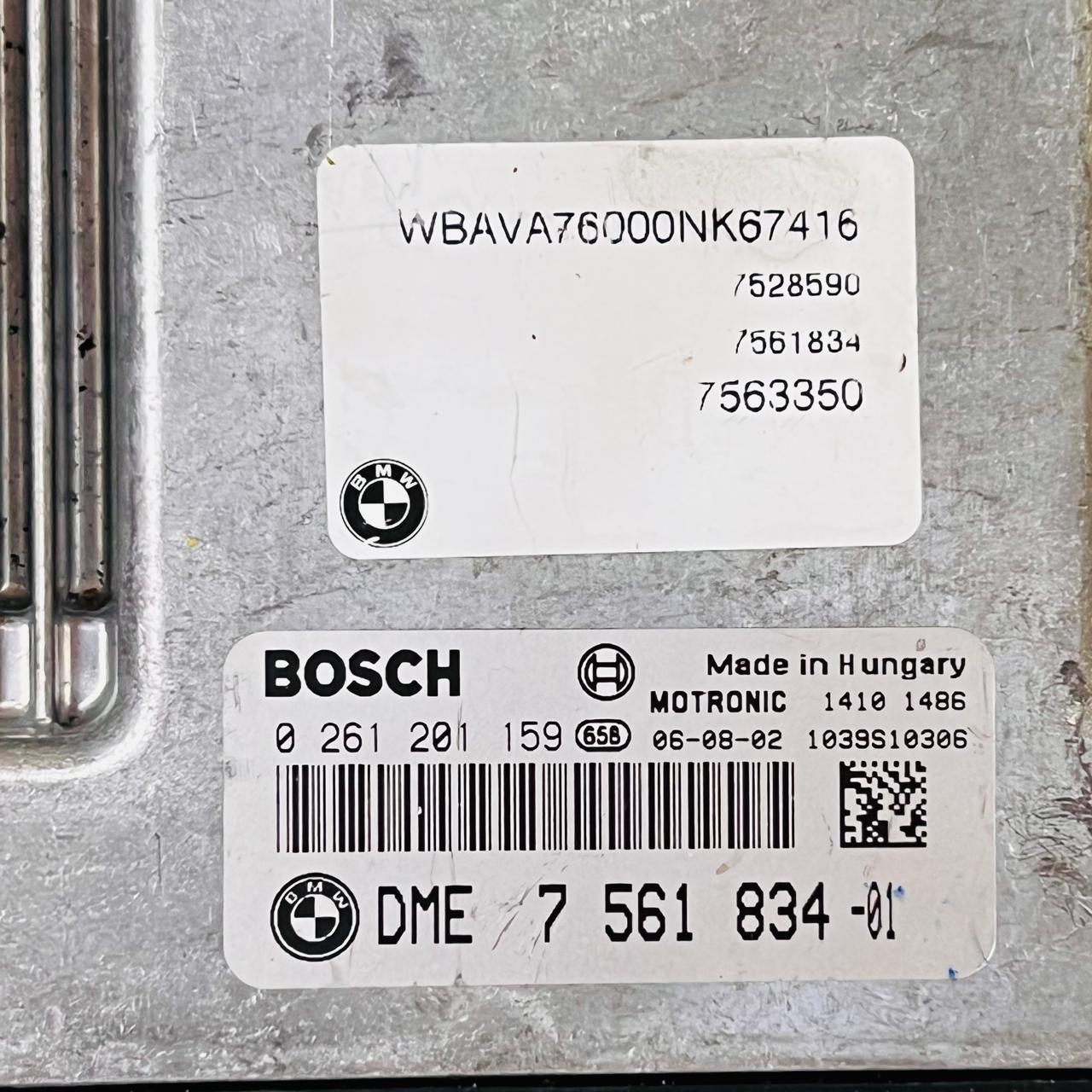 BMW 1 3 E87 E90 120i 320i N46  Engine Control DME Module 7561834 0261201159