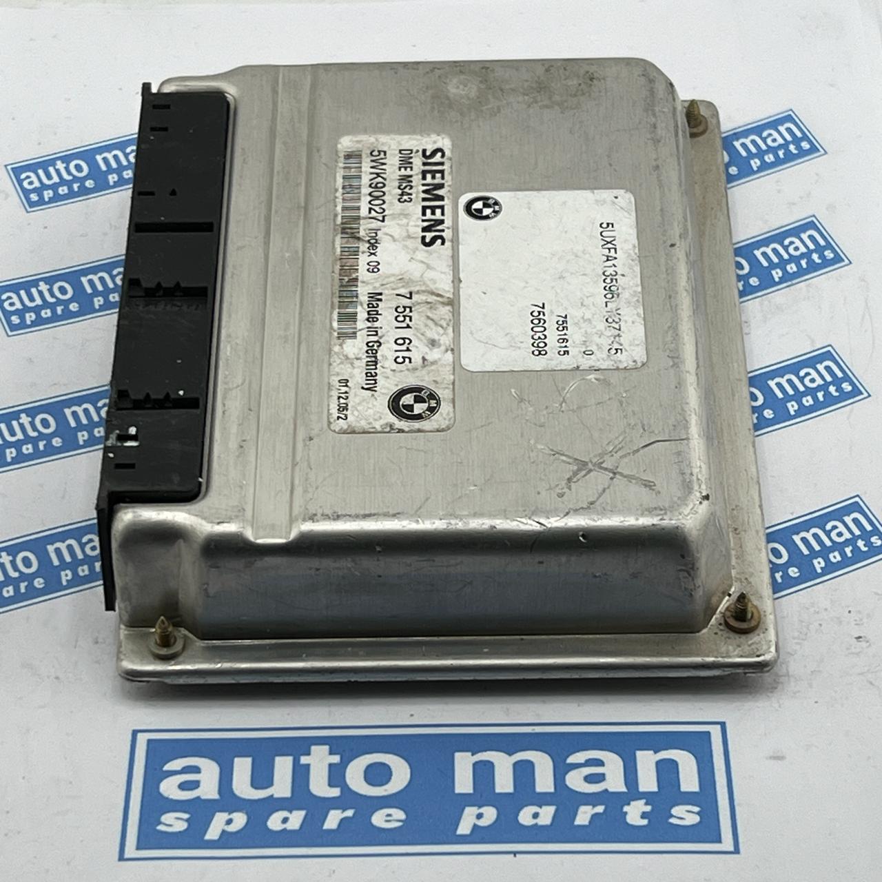 كمبيوتر محرك BMW X5 سعة 3.0 لتر موديل 2002-2006، رقم 7560398 و7551615، وحدة التحكم الإلكترونية 5WK90027