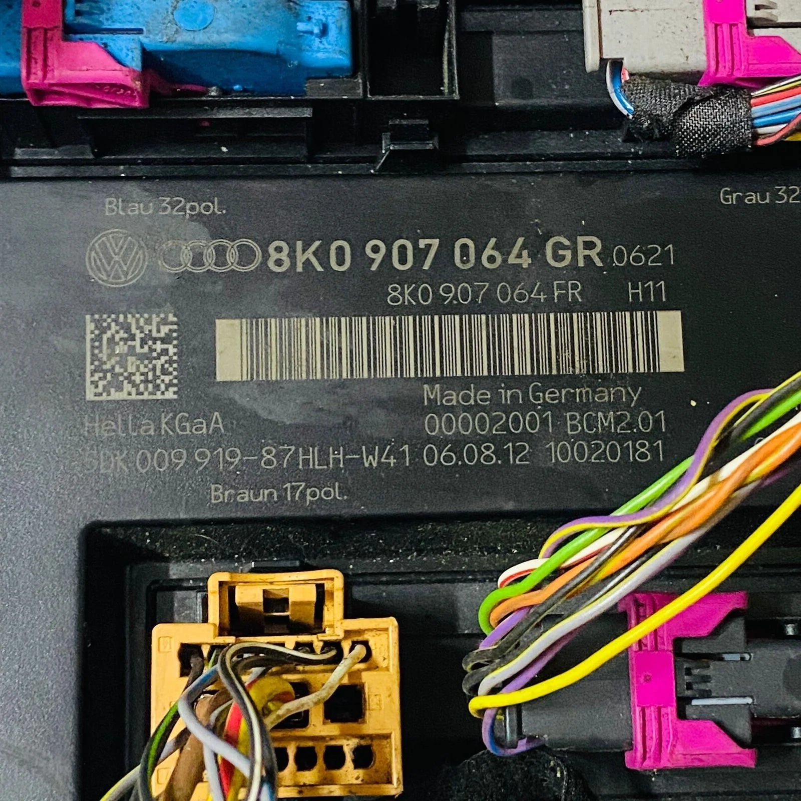وحدة التحكم في هيكل أودي RS5 كوبيه 2013 BCM - 8K0907064GR 5DK009919-87