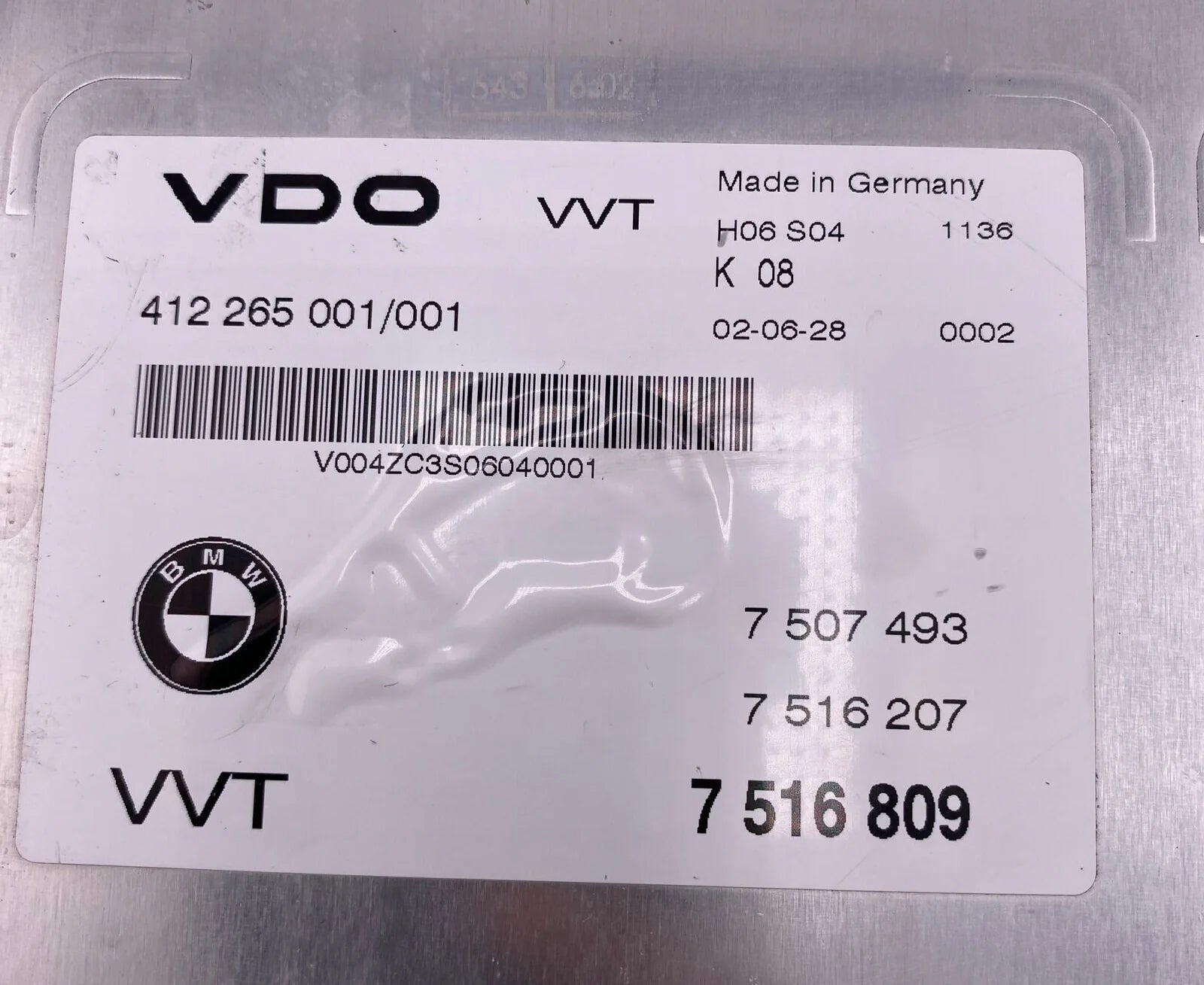 7516809 BMW 3 Series E46 N42 Engine Control unit ECU VDO 7 516 809