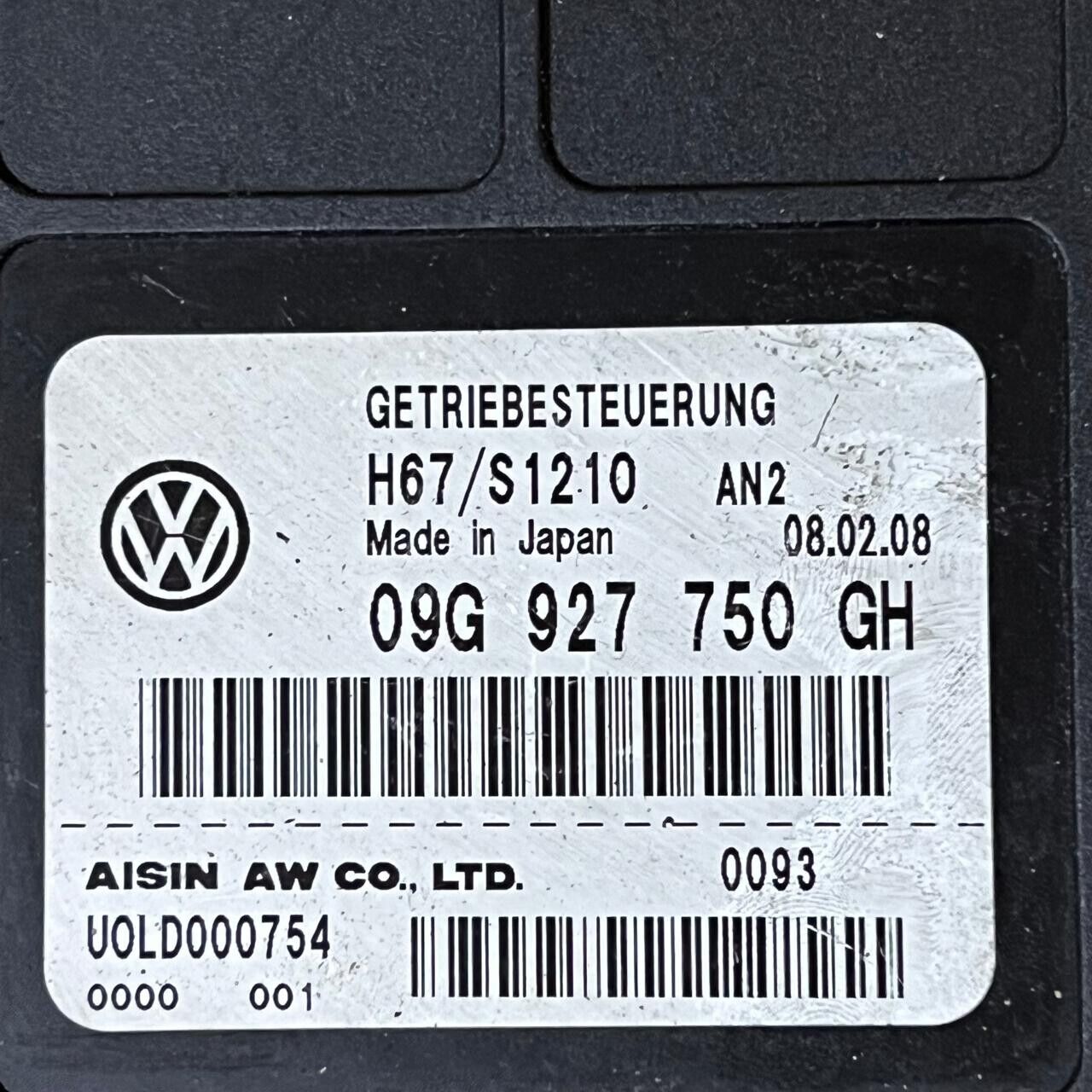 Volkswagen Genuine Engine Control Unit ECU - 09G927750GH / H67/S1210