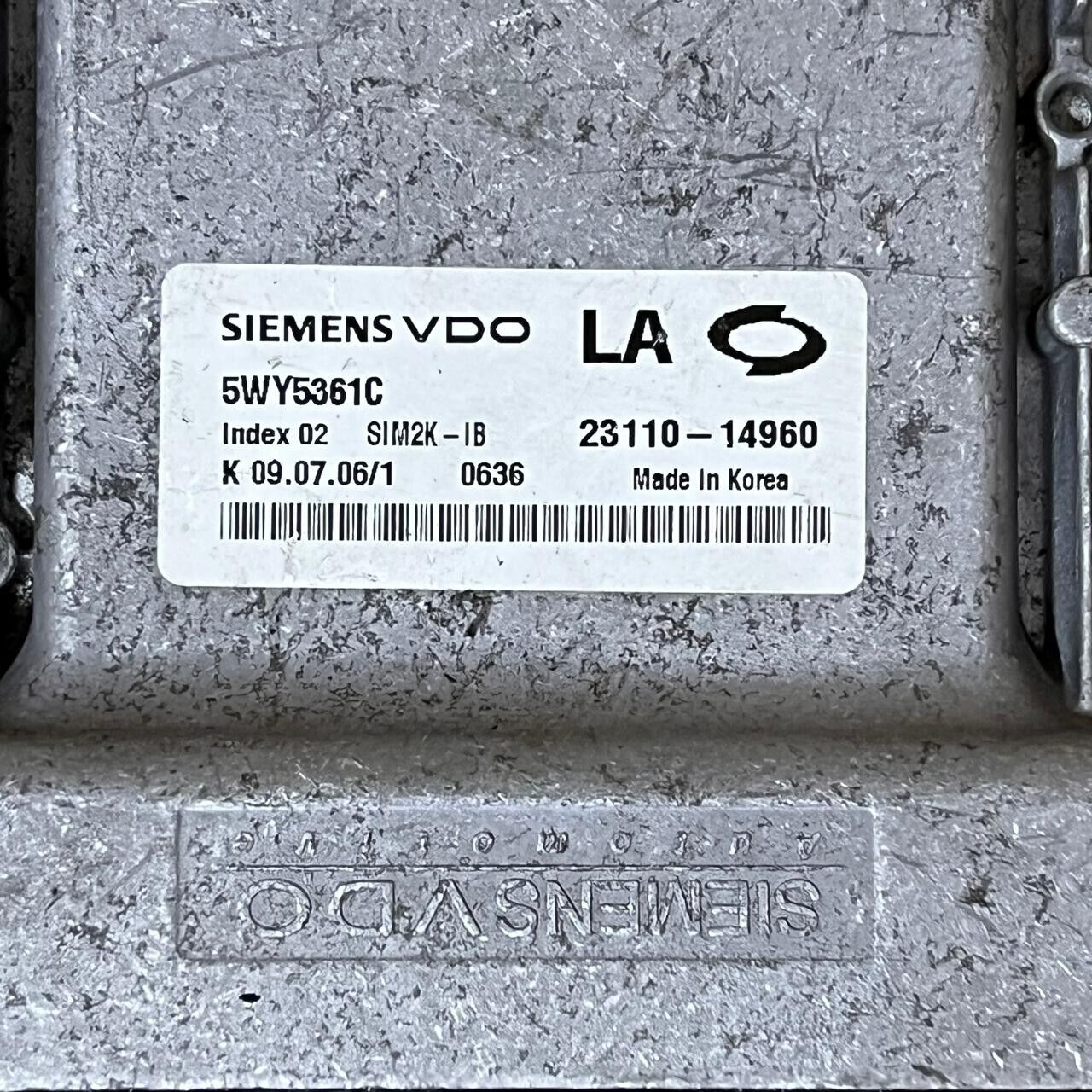 2006 Renault Samsung Safran Engine Control Unit ECU - 5WY5361C / 2311014960