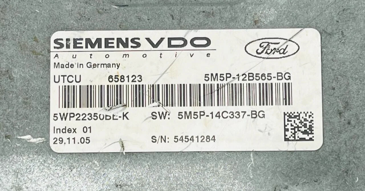 Ford Focus C max Engine Control Unit 5M5P 12B565 BG 5M5P12B565BG