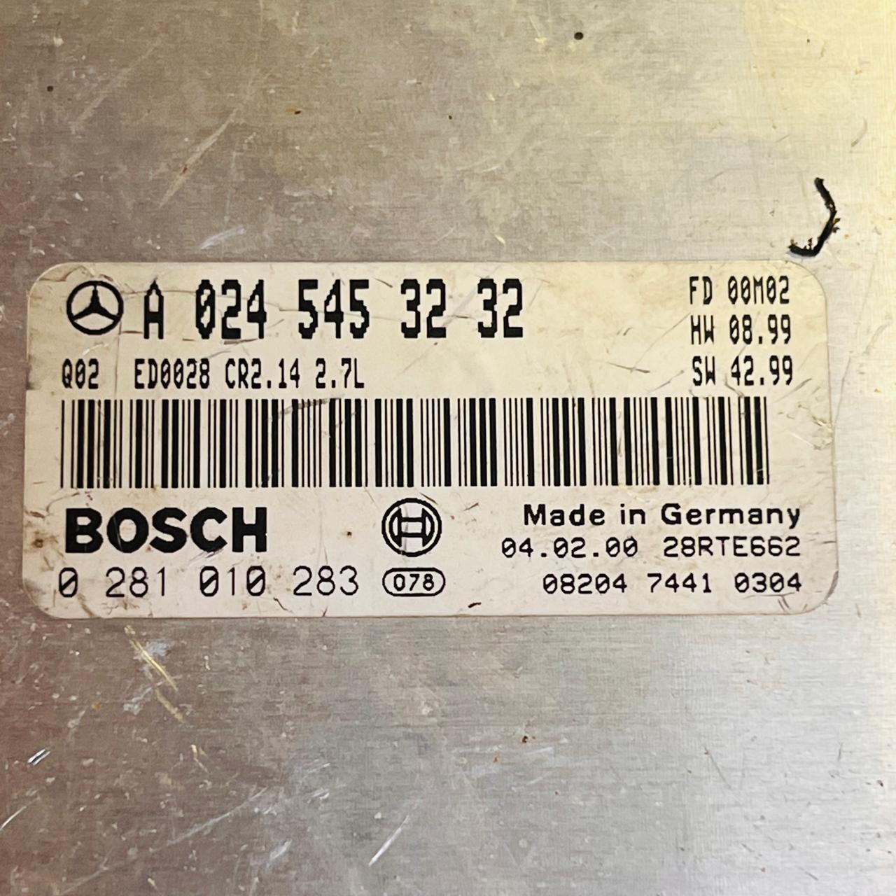 A0245453232 / 0281010283 Mercedes‑Benz ML Class ECU Engine Control Unit, automan spare parts