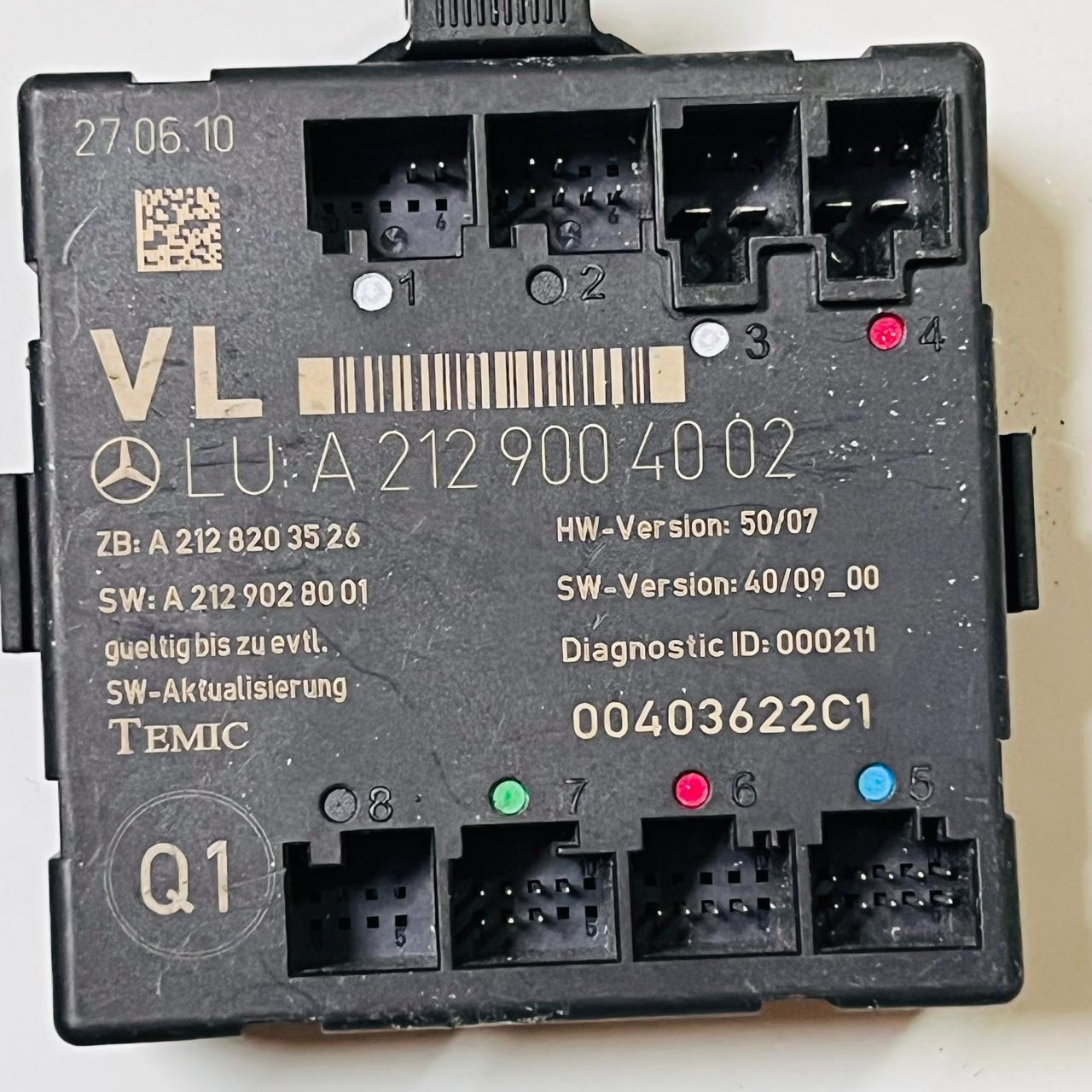Mercedes-Benz E W212 Door control module A2129004002 A2128203526 A2129028001
