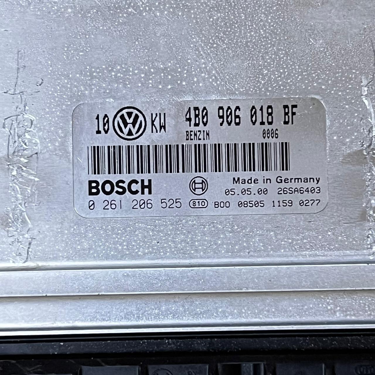وحدة تحكم المحرك ECU AUDI A6 1.8 T BOSCH 0 261 206 525، 0261206525، 4B0 906 018 BF، 4B0906018BF
