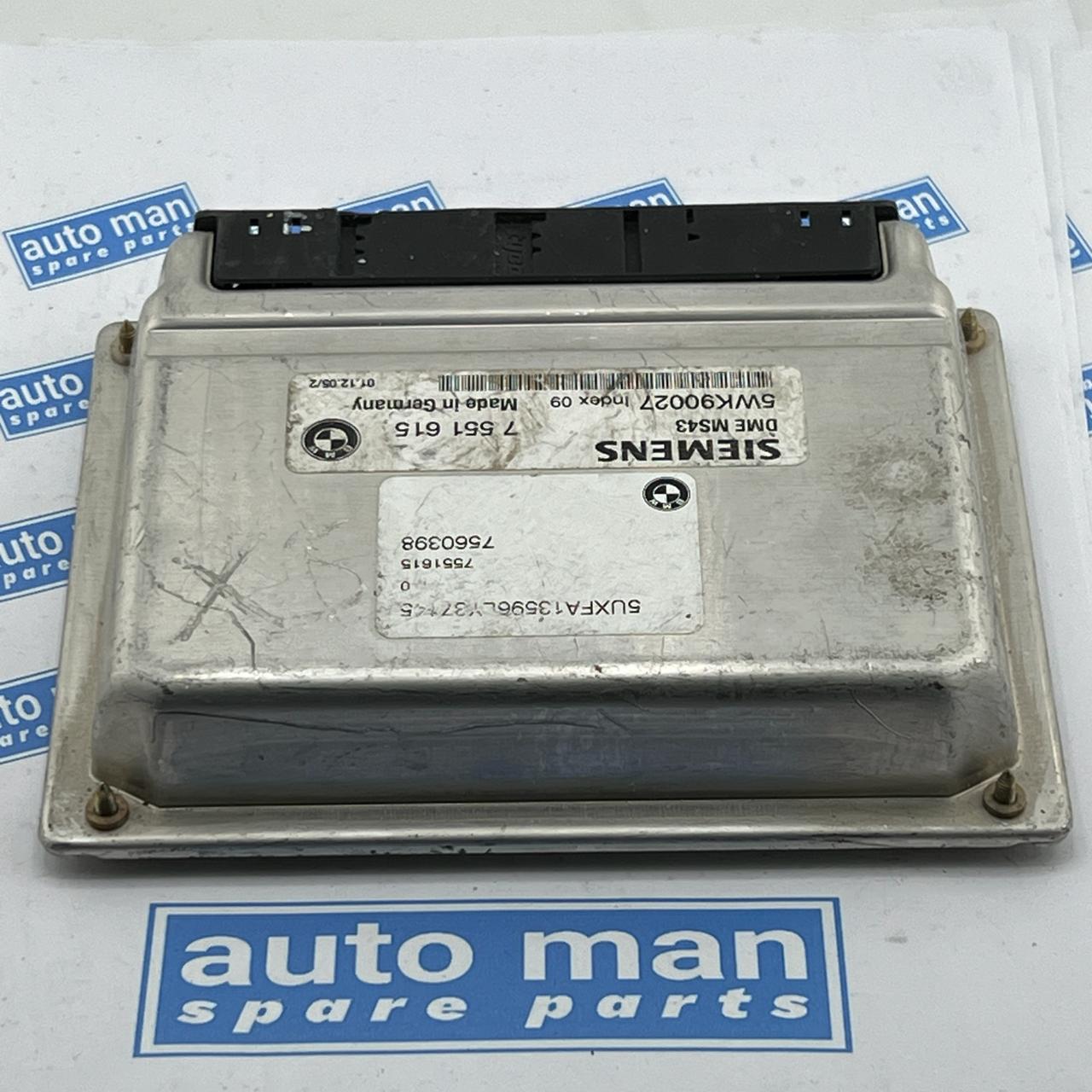 كمبيوتر محرك BMW X5 سعة 3.0 لتر موديل 2002-2006، رقم 7560398 و7551615، وحدة التحكم الإلكترونية 5WK90027