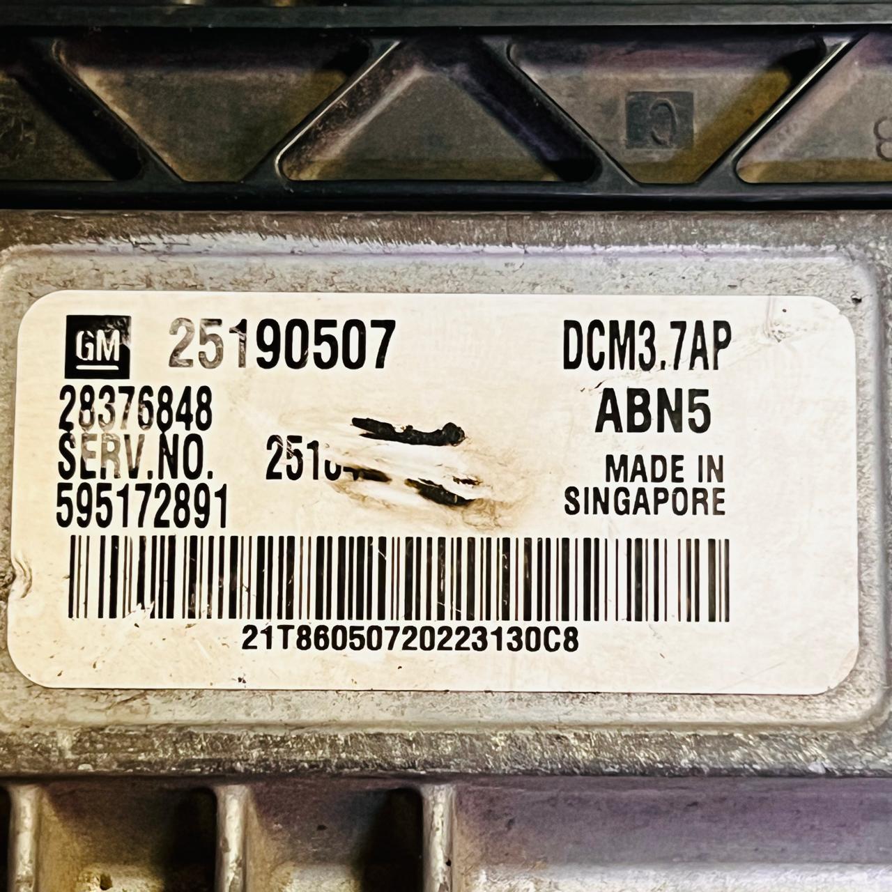 25190507 / 28376848 / 595172891 / DCM3.7AP Vauxhall Antara 2.2 Diesel 2013 Engine Control Unit ECU, auto man spare parts