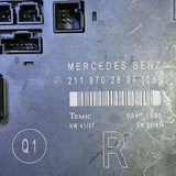 2118702885 Mercedes W211 Front Right Door Control Module 00401605 OEM BCM, automan spare parts