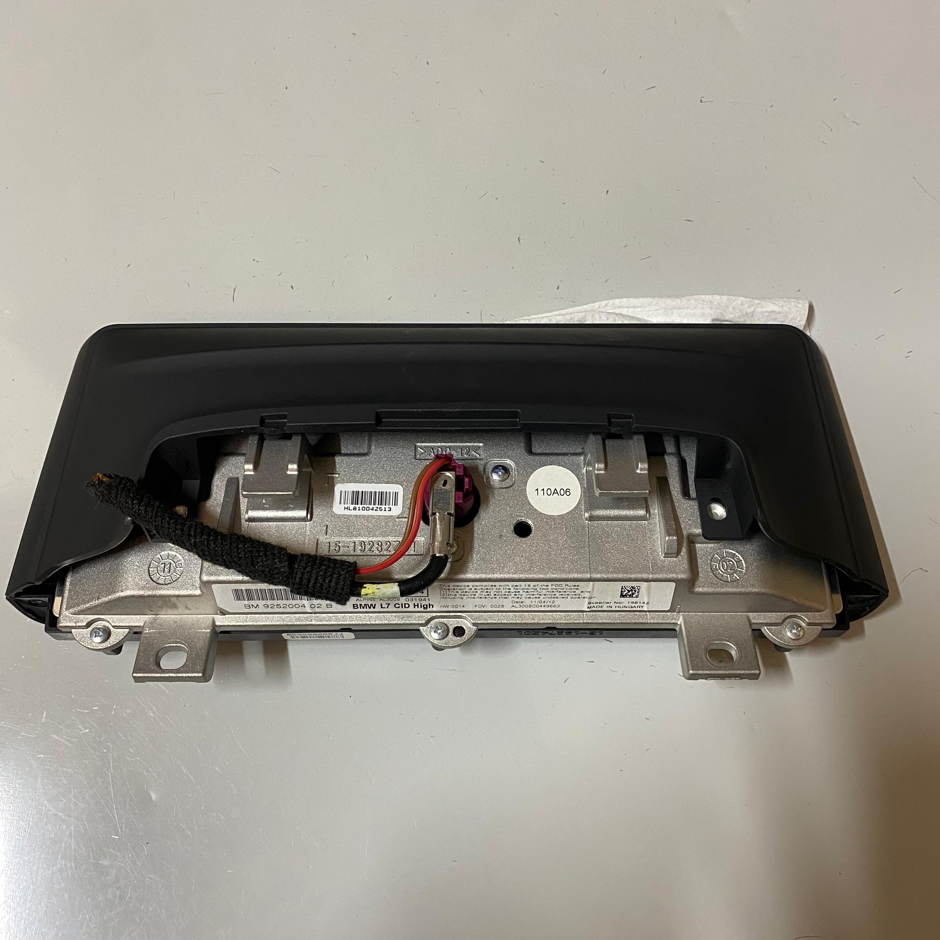 BMW F30 F31 F32 F33 F36 F80 CID Central Information Display Screen 8.8 in 9292248