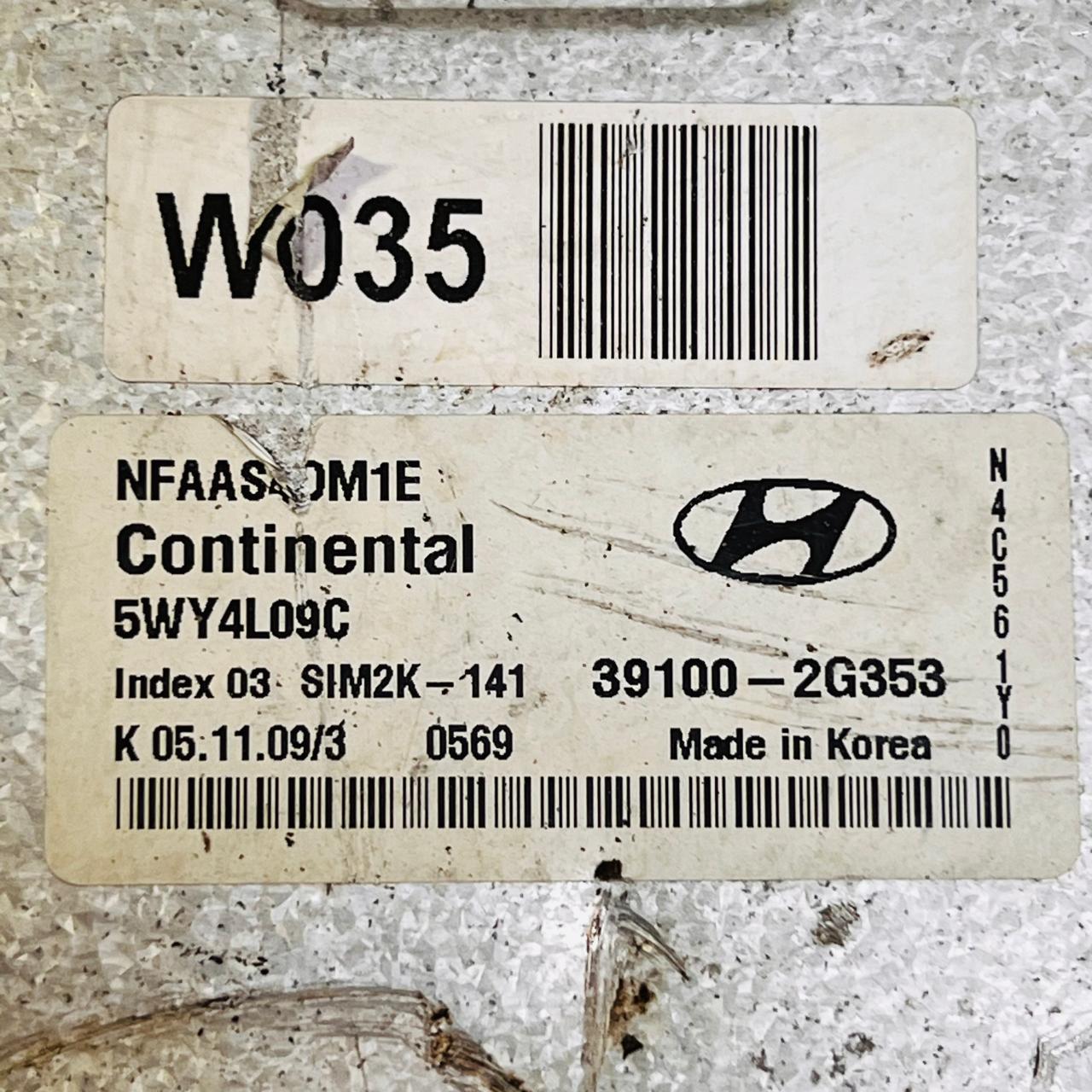 5WY4L09C / 39100-2G353 Engine Control Unit ECU 2009–2010 Hyundai Sonata 2.4L AT AUTOMANSPAREPARTS