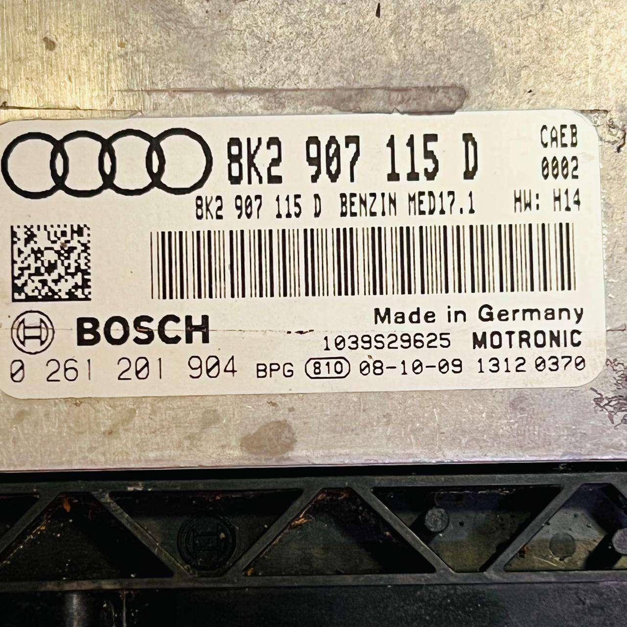 8K2907115D / 0261201904 / 1039S29625 / MED17.1 Audi A4 B8 2.0L Engine Control Module ECM 2009, automan spare parts