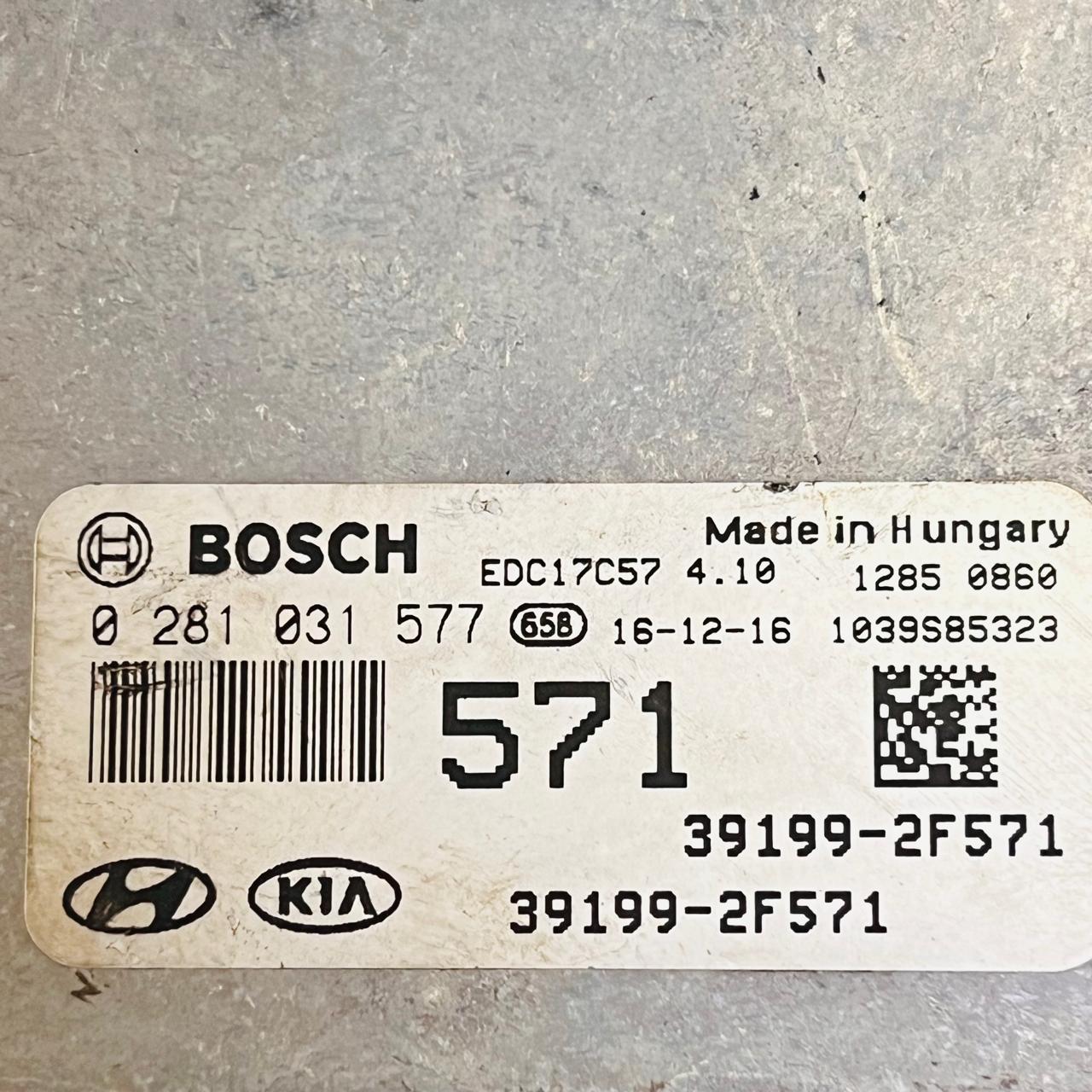 39199-2F571 / 0281031577 / 1039S85323 / 391992F571 HYUNDAI TUCSON 2.0 CRDi Auto MK3 D4HA Engine Control Unit ECU 2016, auto man spare parts