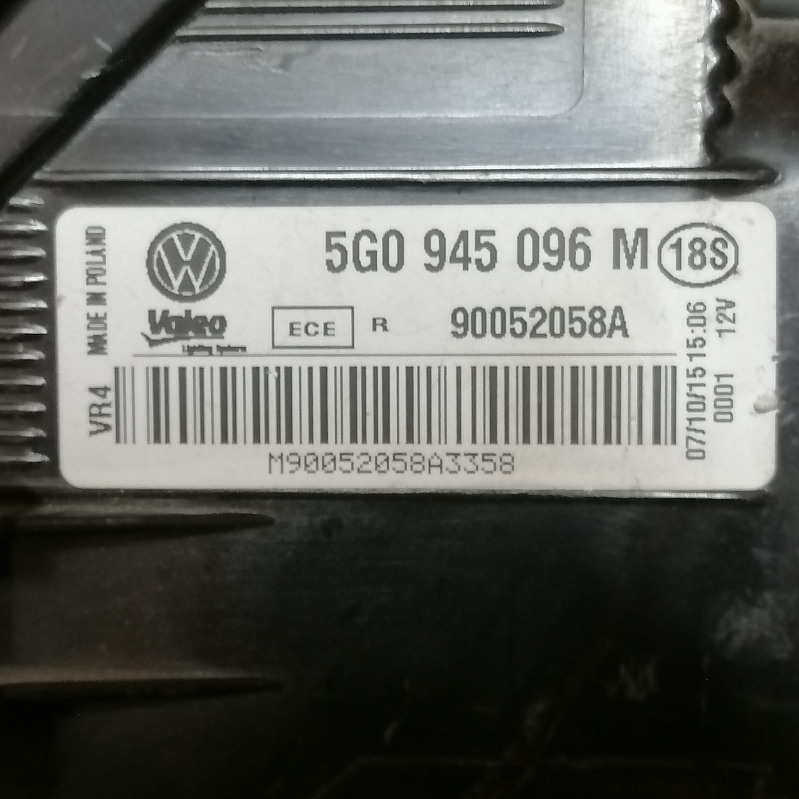 5G0945096M VW Golf 7 Rear Right Outer Tail Light 90052058A