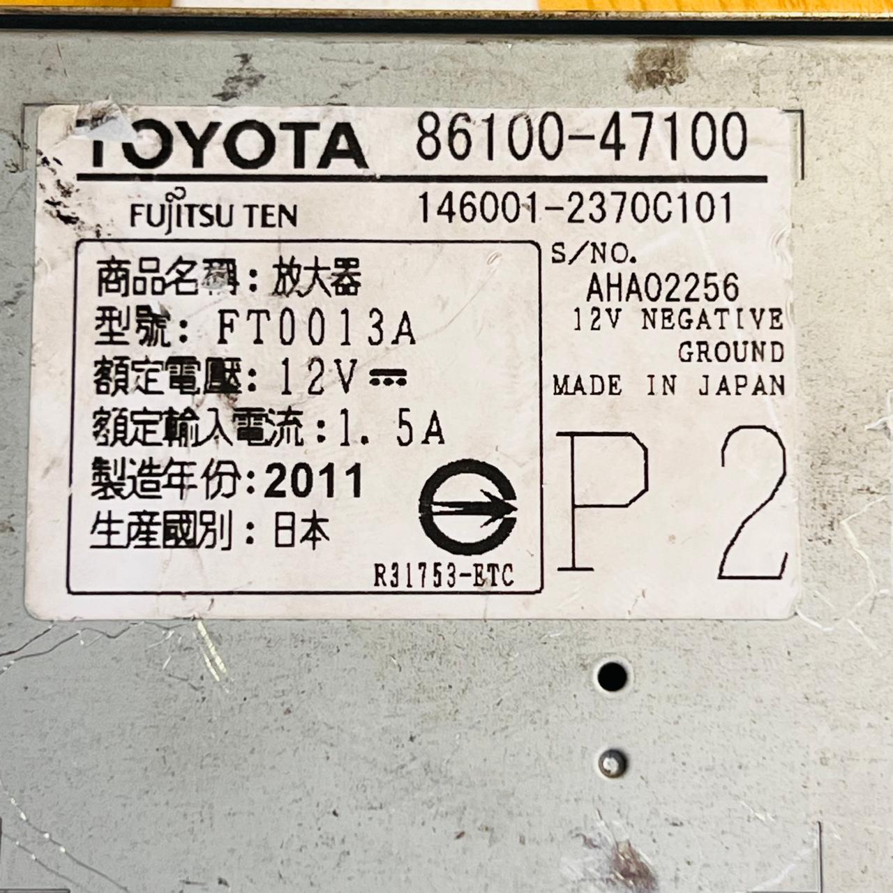 Genuine Toyota Prius XW30 Sound Amplifier 86100-47100 / 146001-2370C101 / 8610047100 / 1460012370C101, 2009–2015 Prius models with OEM or JBL, automan spare parts