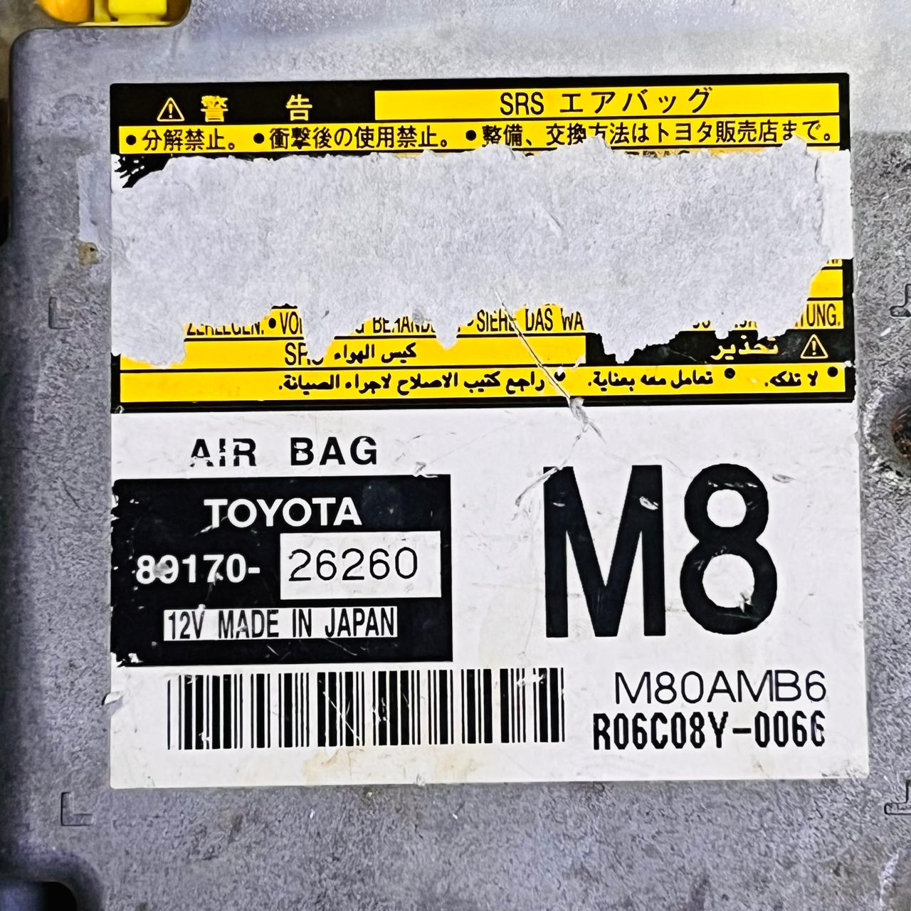 89170-26260 / 8917026260 Toyota HiAce Airbag SRS Control Unit 2005–2011 | H200 Series Genuine, automan spare parts