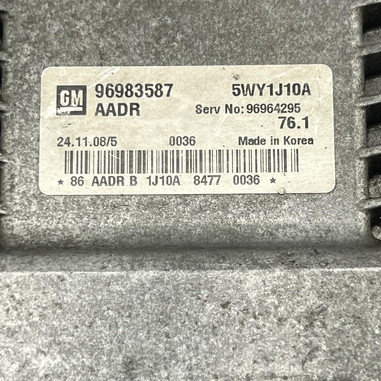 وحدة التحكم الإلكترونية للمحرك GM Daewoo CHEVROLET Cruze Premier 2009 96983587 5WY1J10A