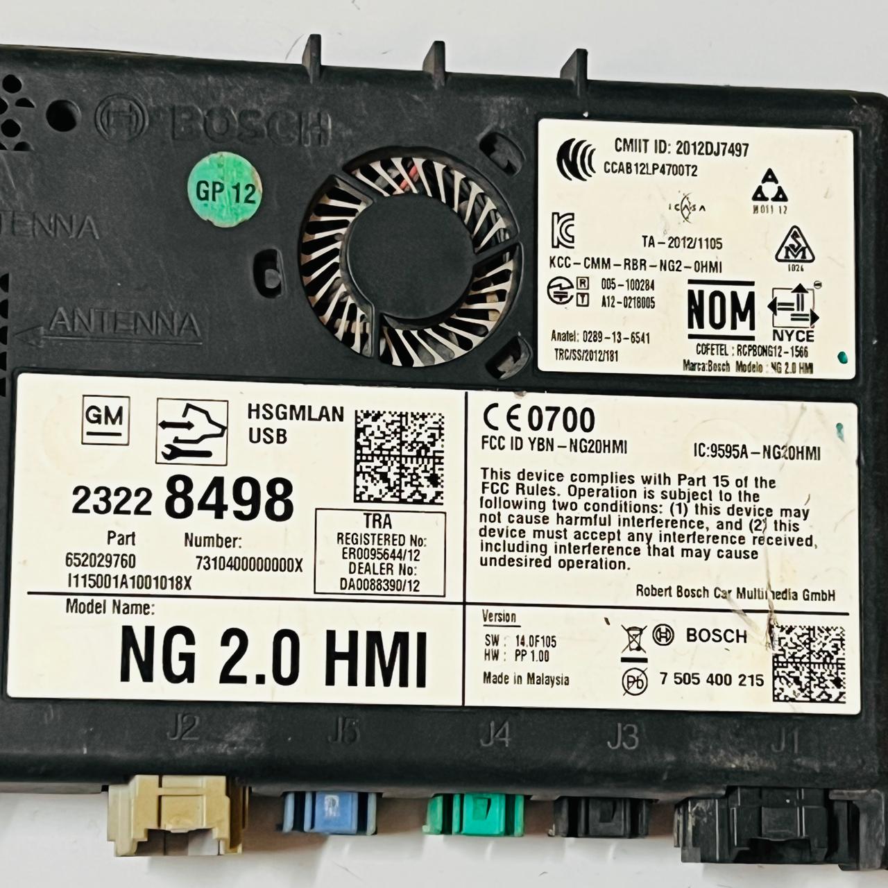 وحدة التحكم GM NG 2.0L HMI إسكاليد ESV سوبربان يوكون إمبالا 23228498