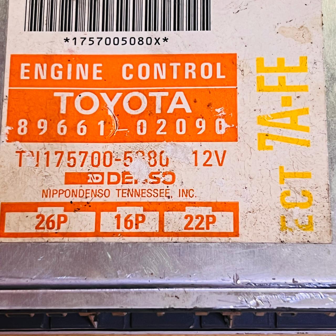 89661-02090 ,TN175700-5080, 8966102090 ,TN1757005080 Engine Control Unit ECU Toyota Corolla / Geo Prizm 1993-1994, automan spare parts